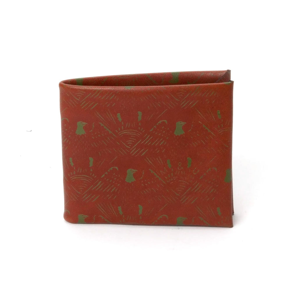 Eagle Bifold Wallet (Olive on Mahogany)