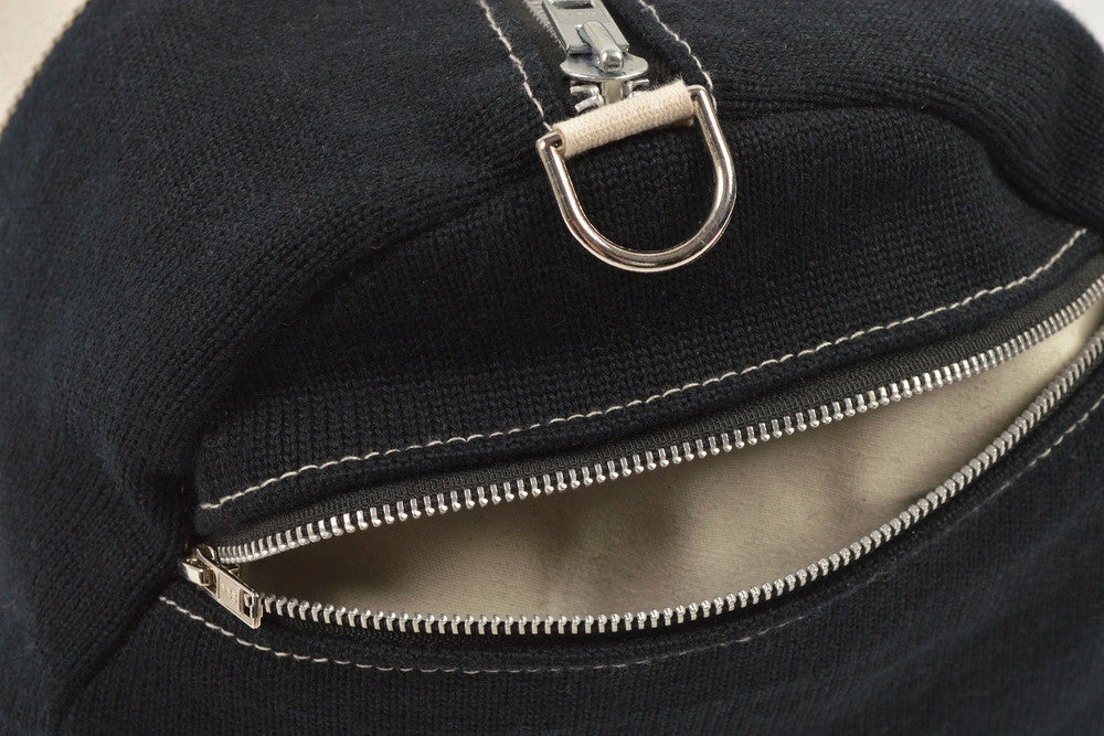 Black Knit Duffel Bag