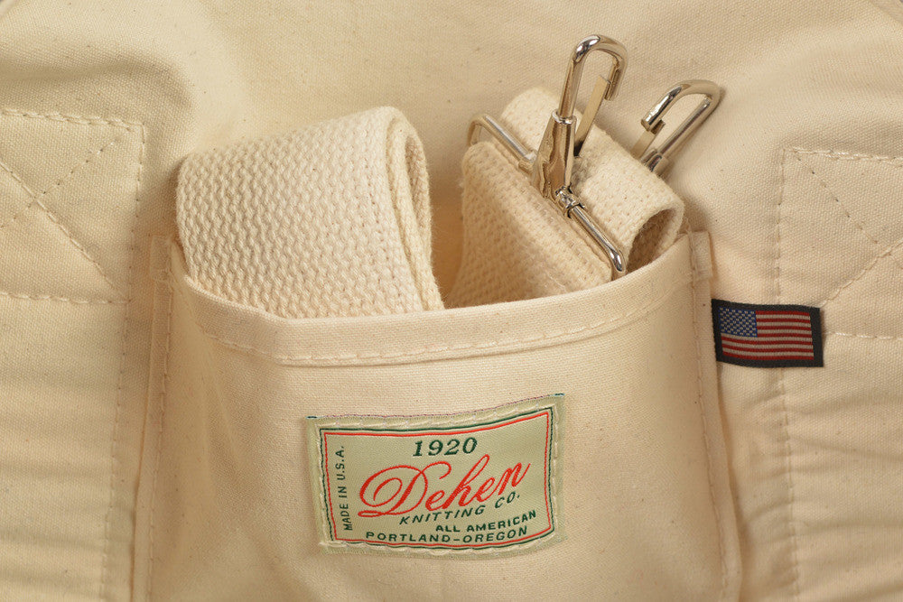 Navy Knit Duffel Bag