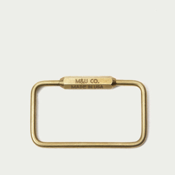 Brass Rectangle Keyring