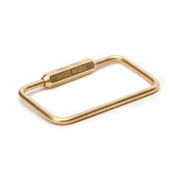 Brass Rectangle Keyring