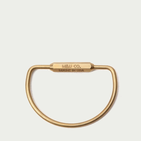 Brass D Keyring