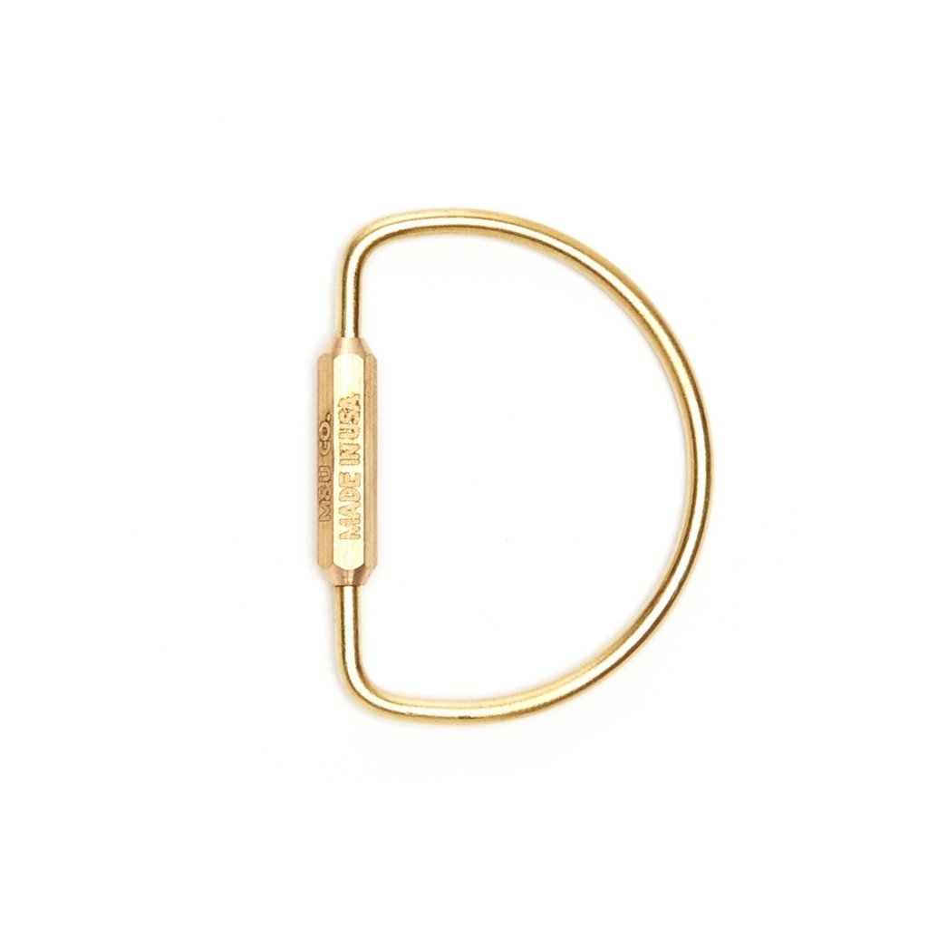 Brass D Keyring
