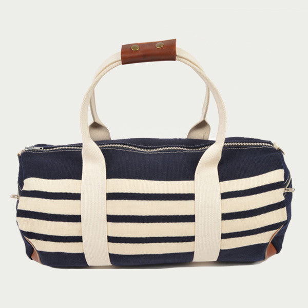 Navy Knit Duffel Bag