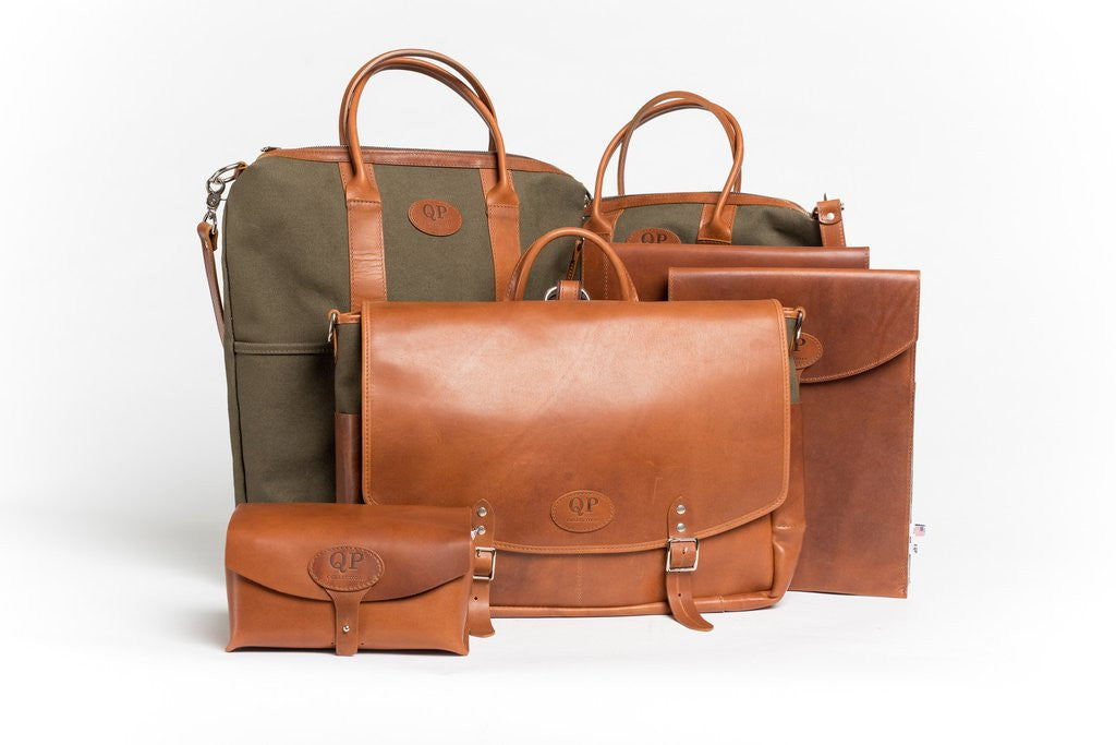 Tan and Green Helmet Bag