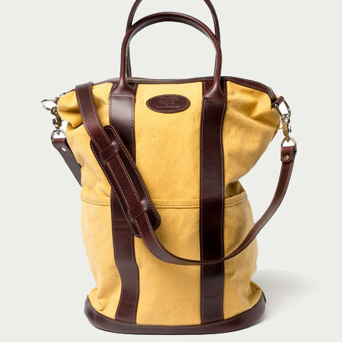 paul smith helmet bag QP Collections Handcrafted Brown and Yellow Helmet Bag