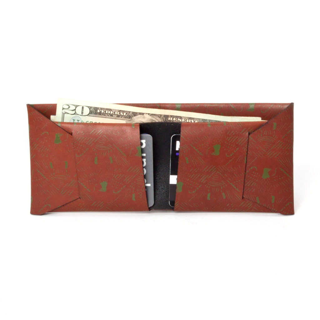 Eagle Bifold Wallet (Olive on Mahogany)