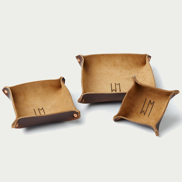 Dark Brown Leather Tray