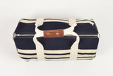 Navy Knit Duffel Bag