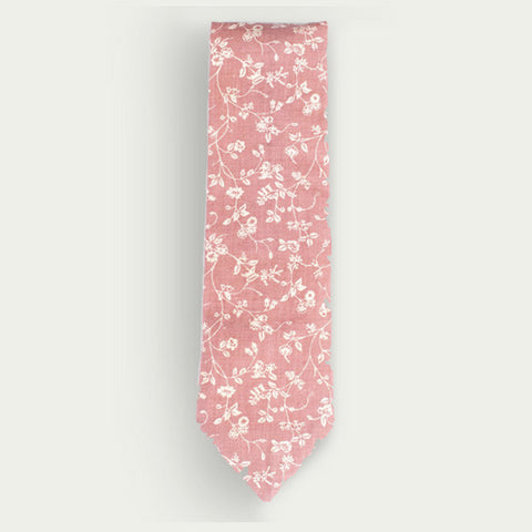 Rose Wool Tweed Necktie