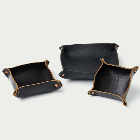 Dark Brown Leather Tray